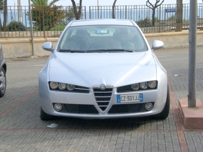 Our car hire, a turbo charged Alfa-Romeo 156.